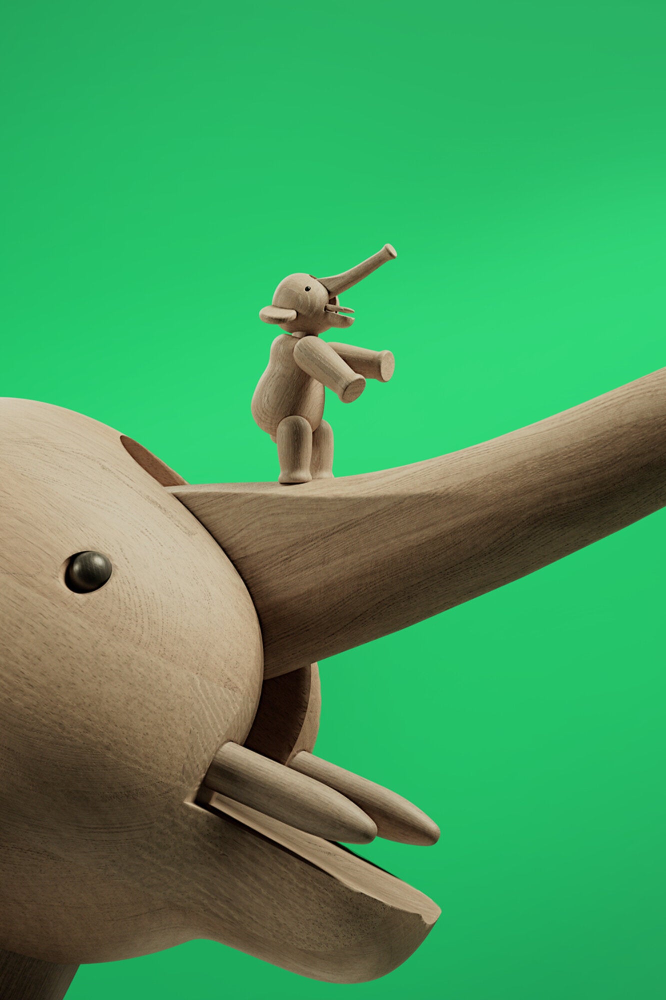 Lilleput elefant - egetræ